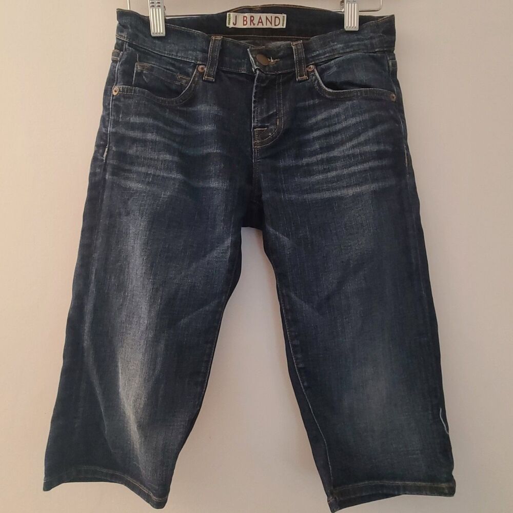 J BRAND Jean Shorts Monaco Cut 7660 Blue Med Wash Denim Shorts Women's Size 24